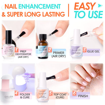 Contents of Gellen DIY nail manicure set