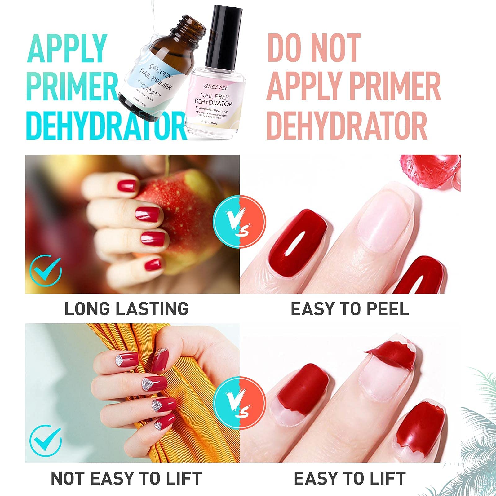 Professional grade almond nail tips for extensions