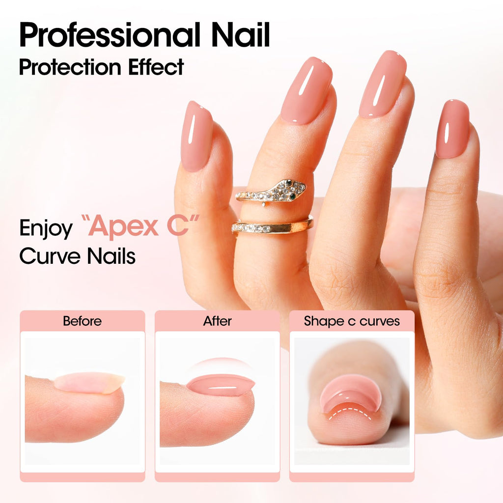 Close up of nude pink builder gel texture