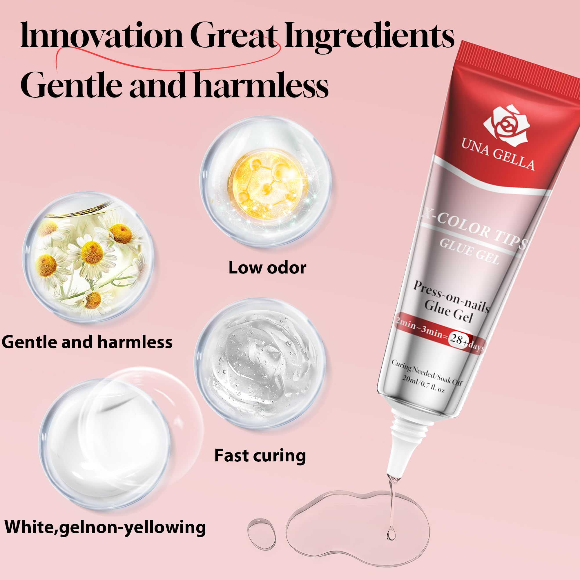 Una Gella UV gel glue for press on nails