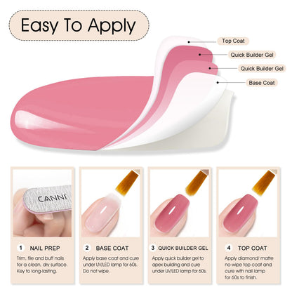 Canni nail extension gel kit for salon and home use