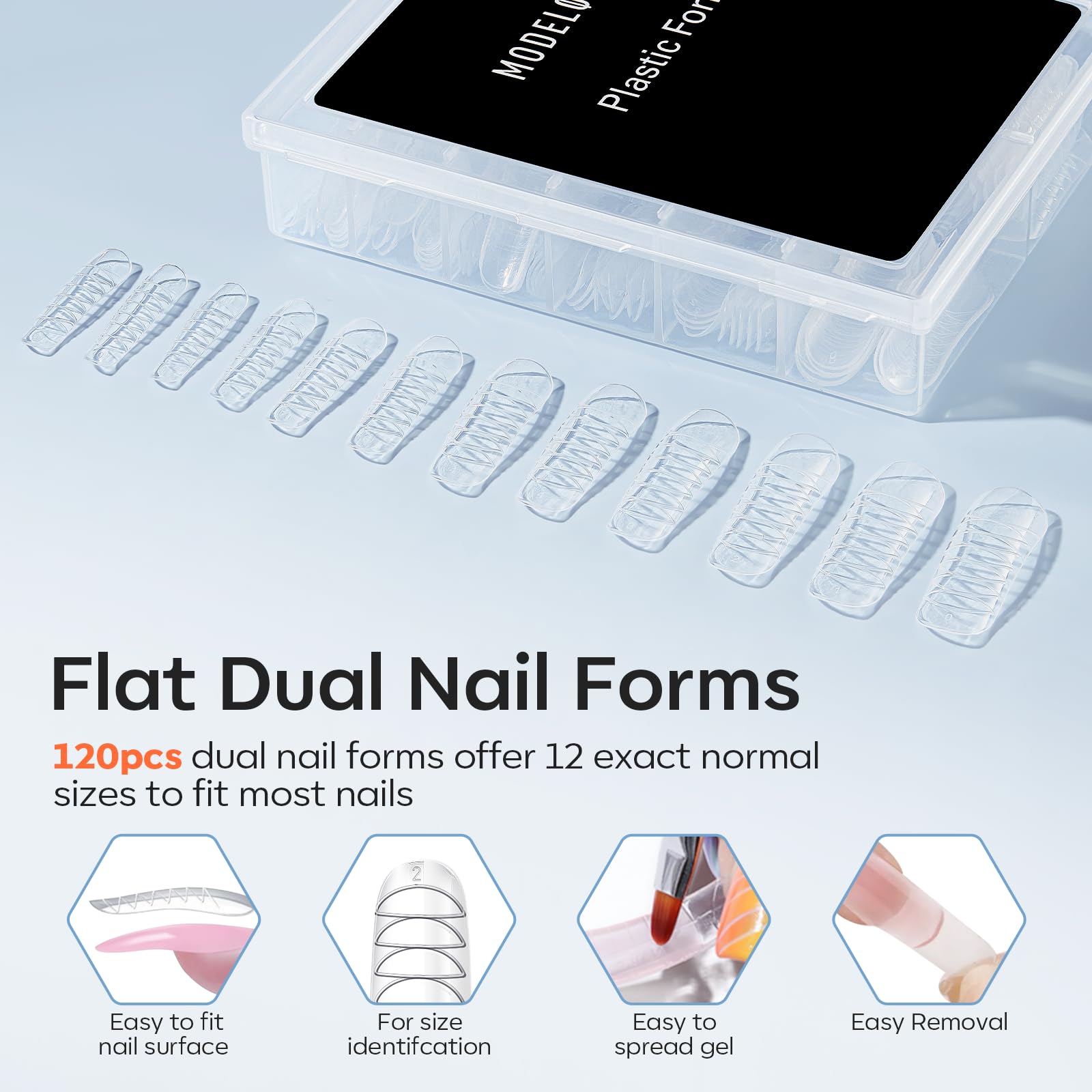 Professional nail clips included in Modelones poly gel extension kit