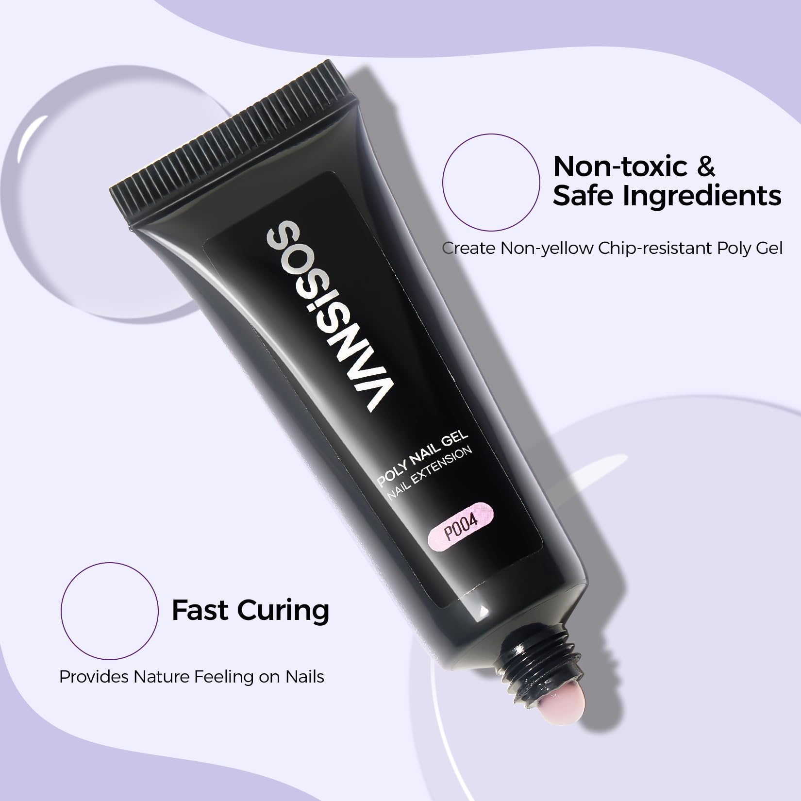 Step-by-step display of poly nail gel application with dual forms