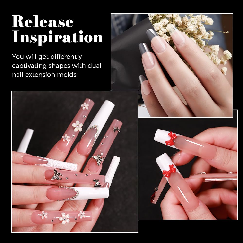 Assorted shapes of Gellaktik nail dual forms for DIY extensions