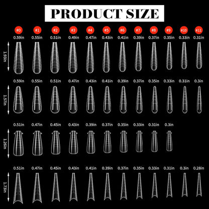 Clear view of French tip nail mold shapes from Gellaktik