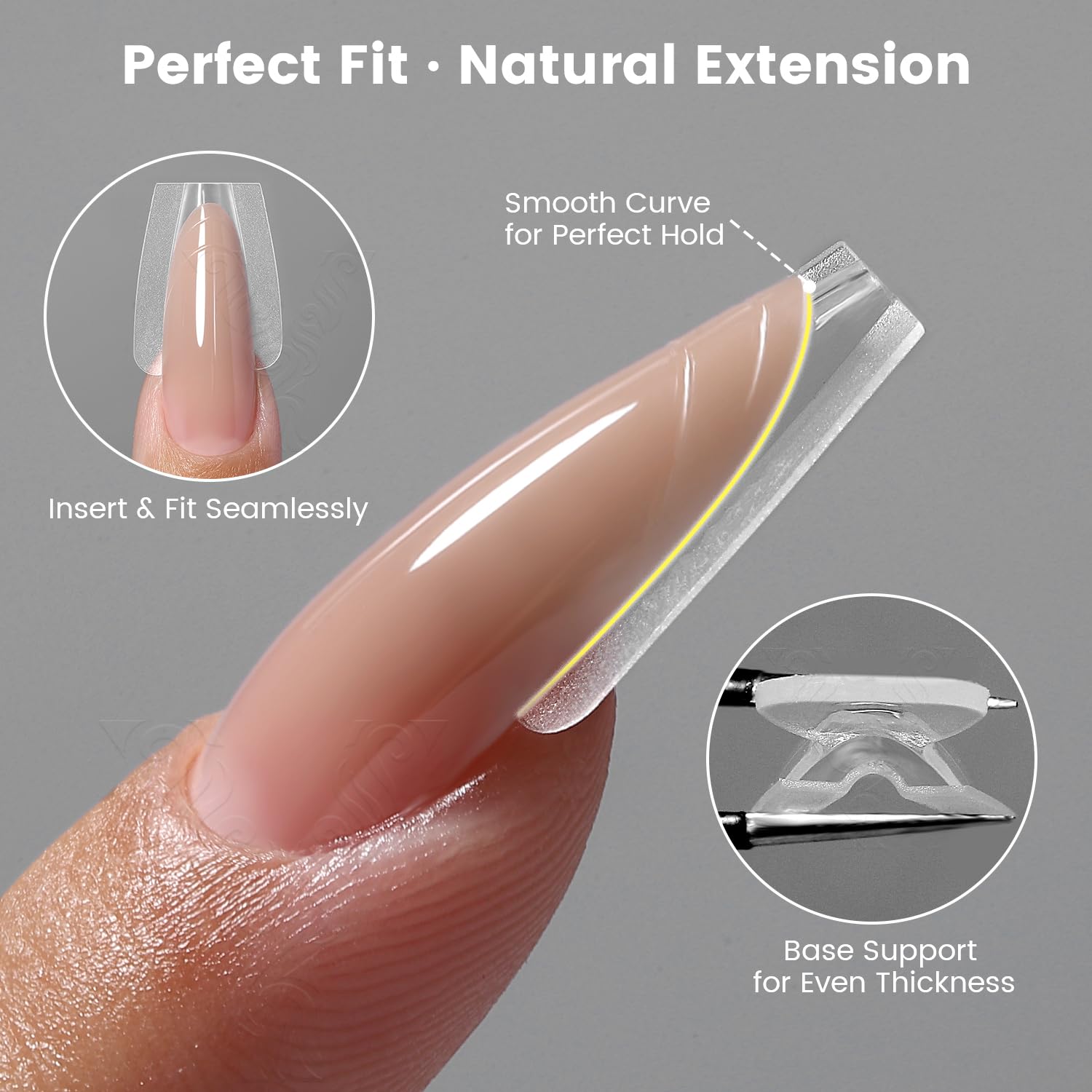 Display of 15 sizes of Yokefellow almond nail dual forms