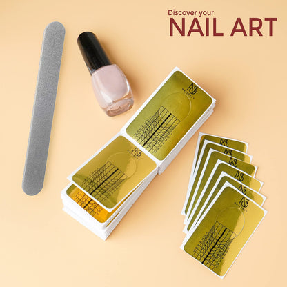 Nailskey 100 pieces nail sculpting sticker set for home salon