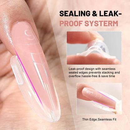 Jewhiteny reusable nail forms showing guide lines and sizing