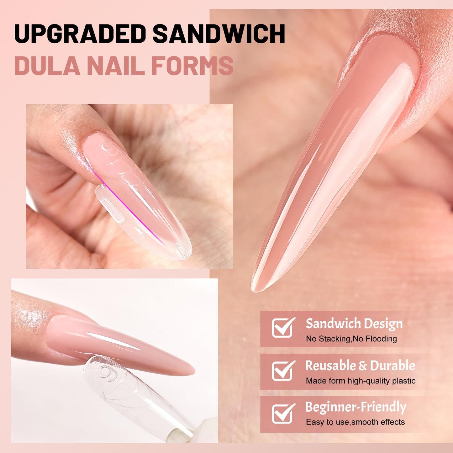 Jewhiteny nail mold set packaging for salon and home use