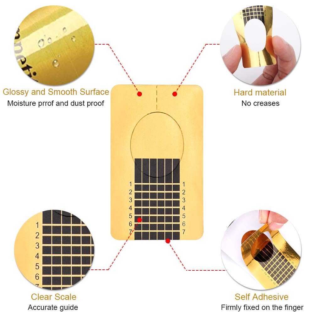 Yokilly nail art guide stickers roll showing gold design