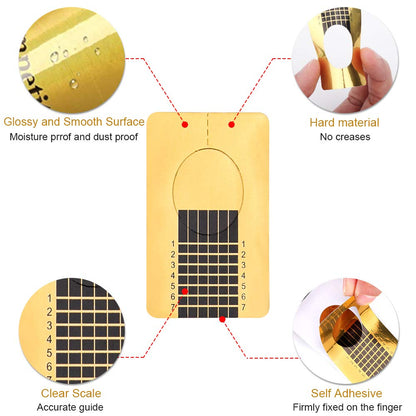 Yokilly nail art guide stickers roll showing gold design