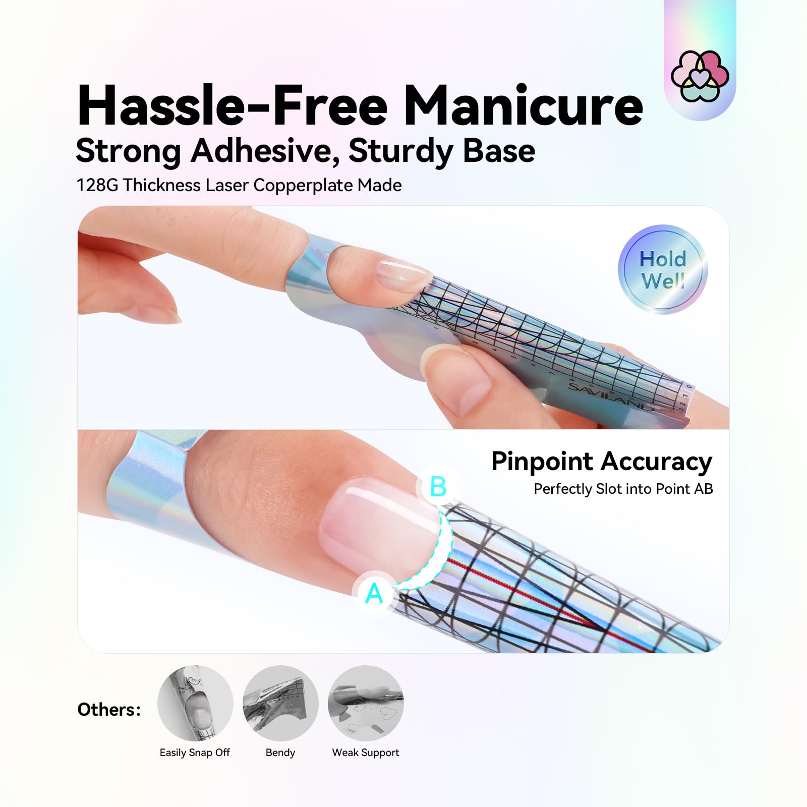 Professional poly gel application using Saviland nail forms