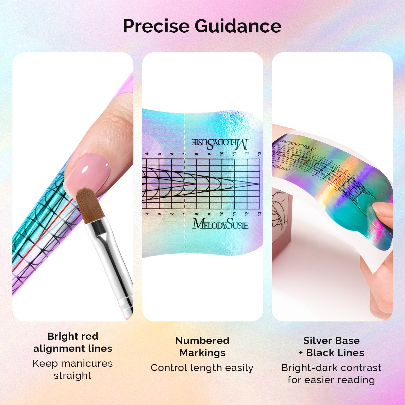 Applying poly gel on MelodySusie adhesive nail forms