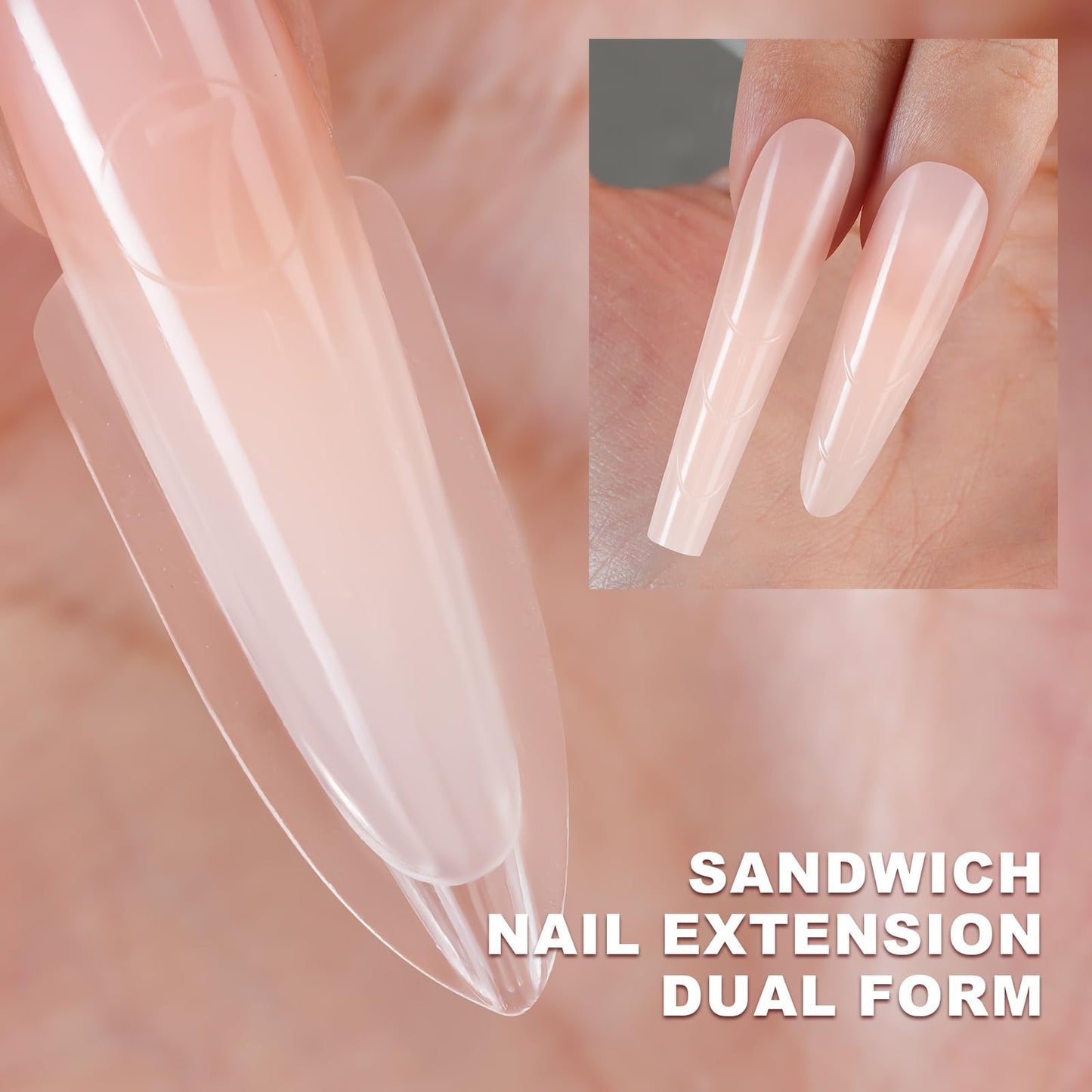 Flexible plastic texture of Tucepu sandwich nail forms