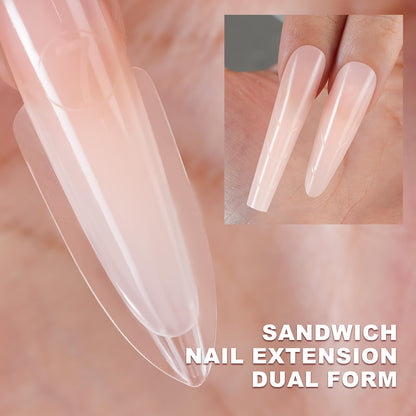 Flexible plastic texture of Tucepu sandwich nail forms
