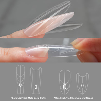 Application of polygel into Tucepu dual nail form