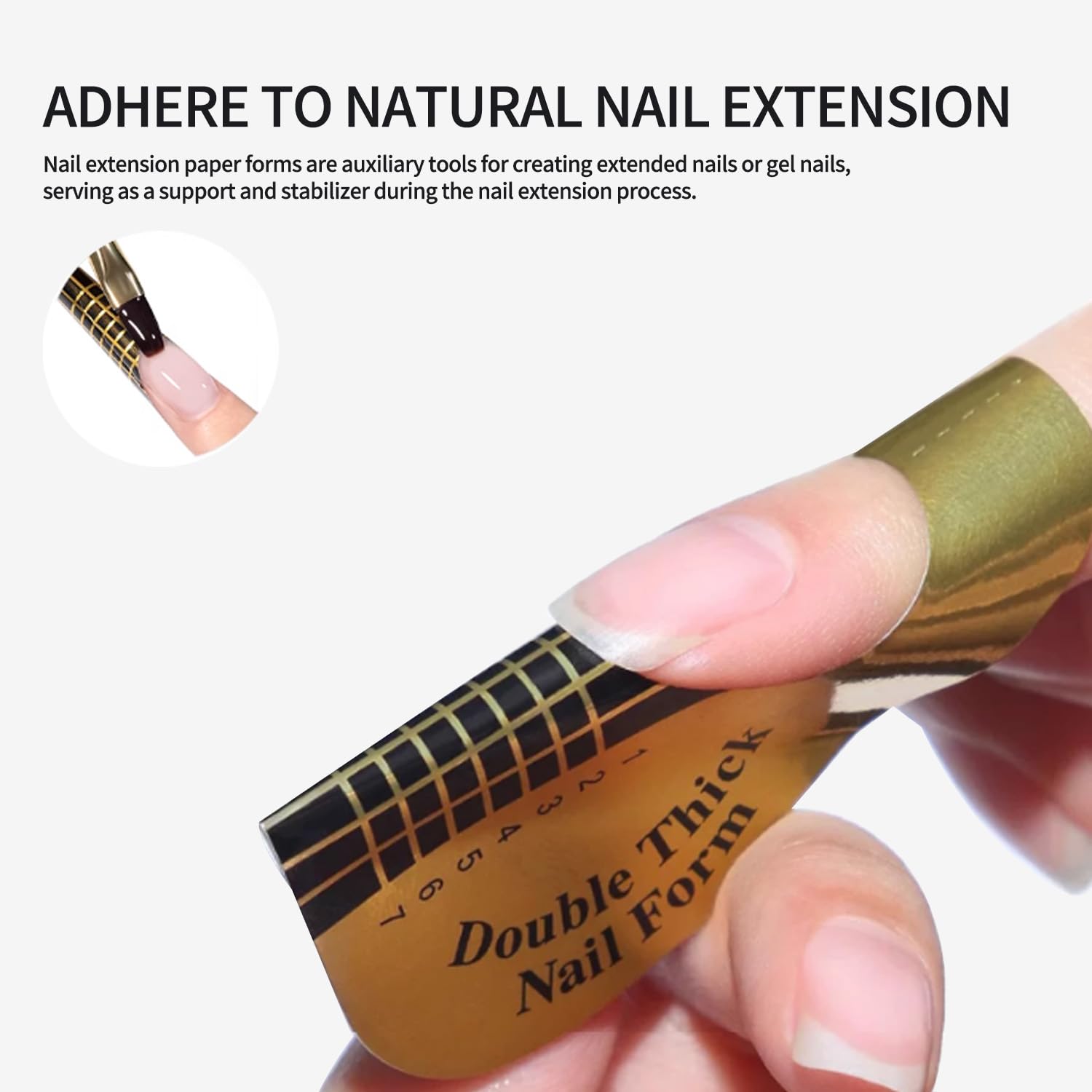 Lanzn self adhesive nail extension stencil guide sheet