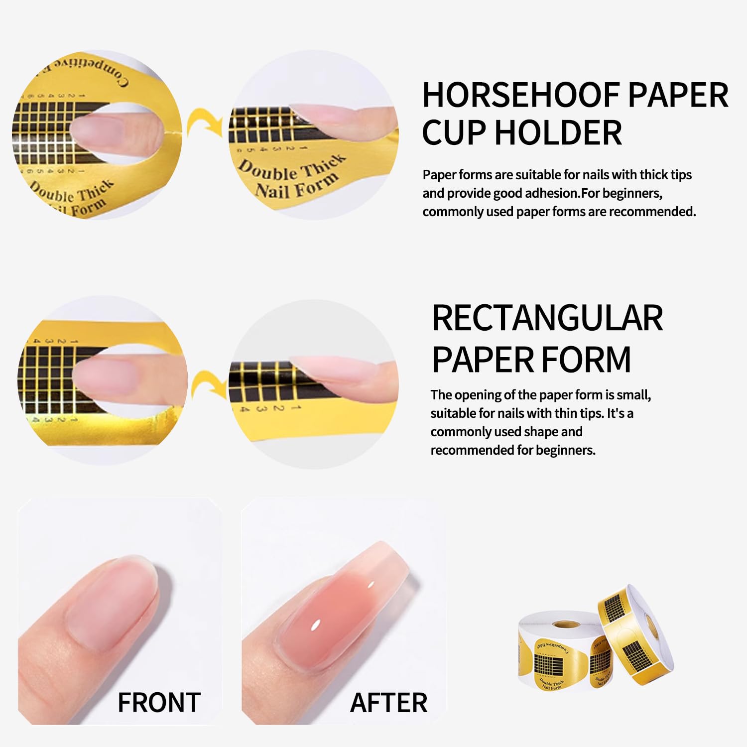 Professional nail art supplies 100 piece nail form set
