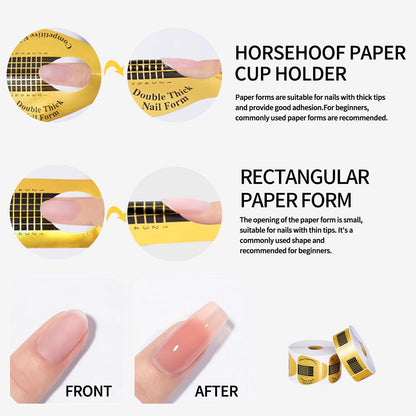 Professional nail art supplies 100 piece nail form set