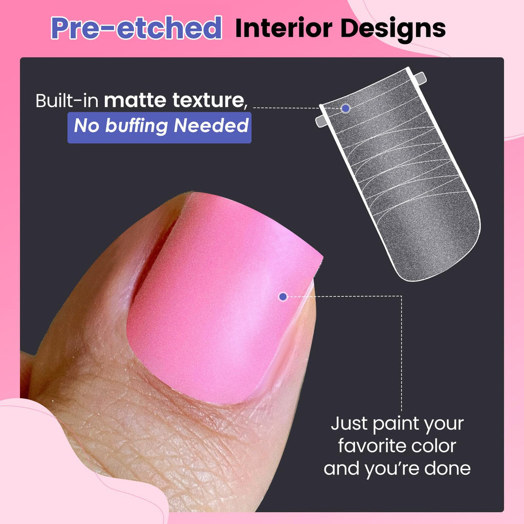 Finished professional pedicure extension using Sinokame forms