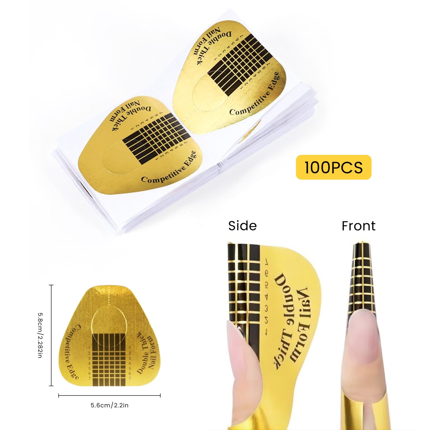 DIY nail extension kit featuring Lanzn adhesive forms