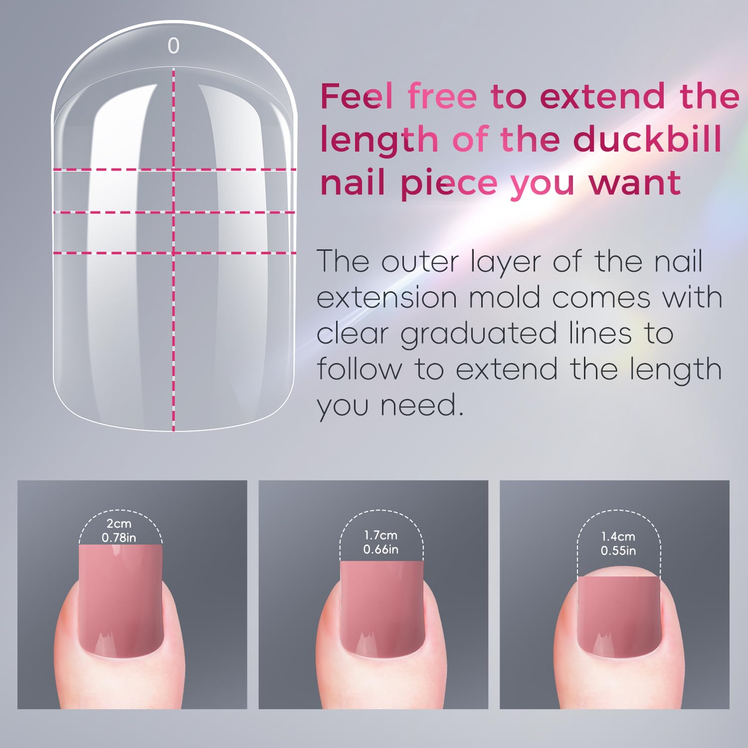 Polygel toenail extension application using Krofaue forms