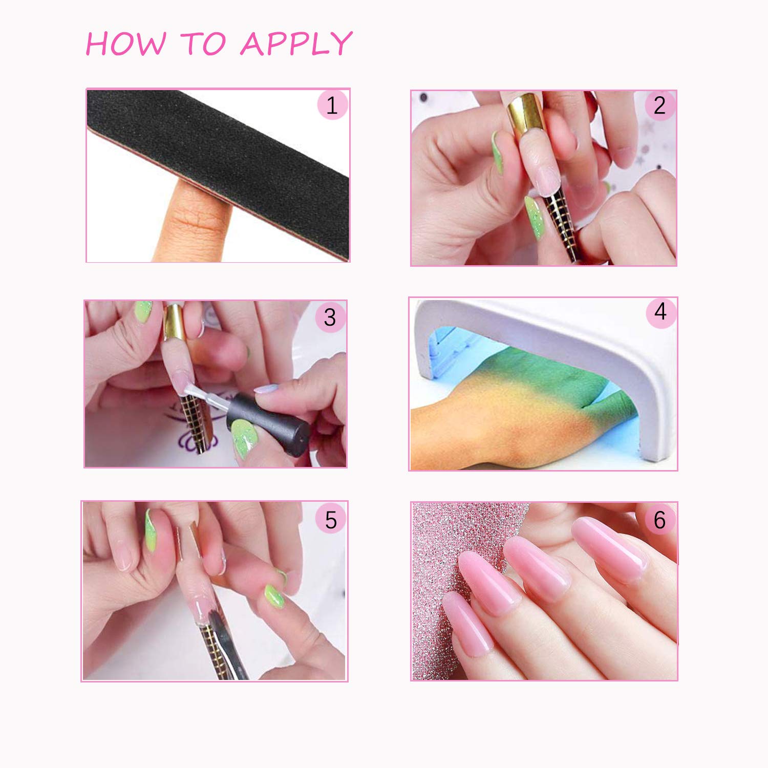 Professional manicure tools for polygel nail application