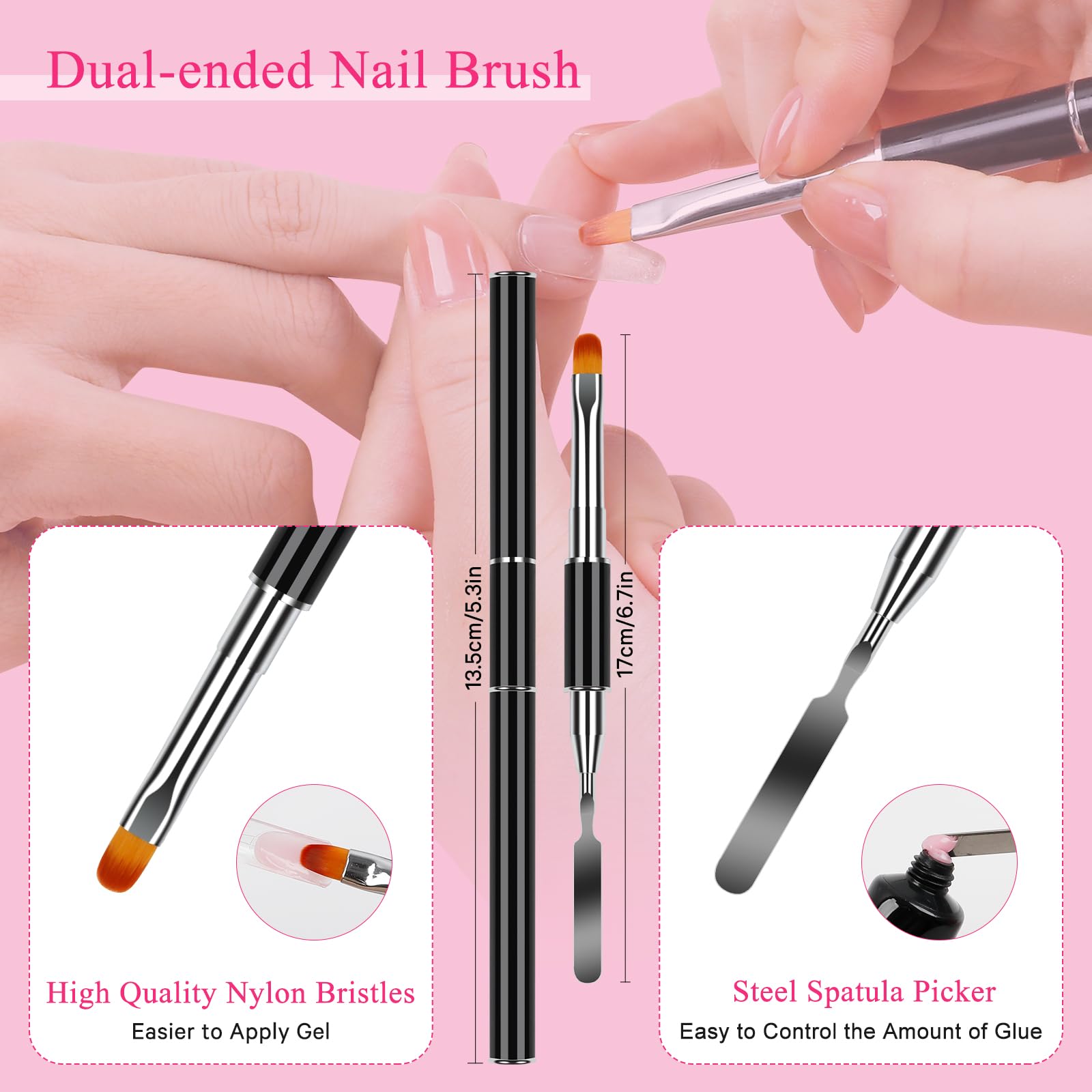 Yingjee nail clips used with dual forms on hand