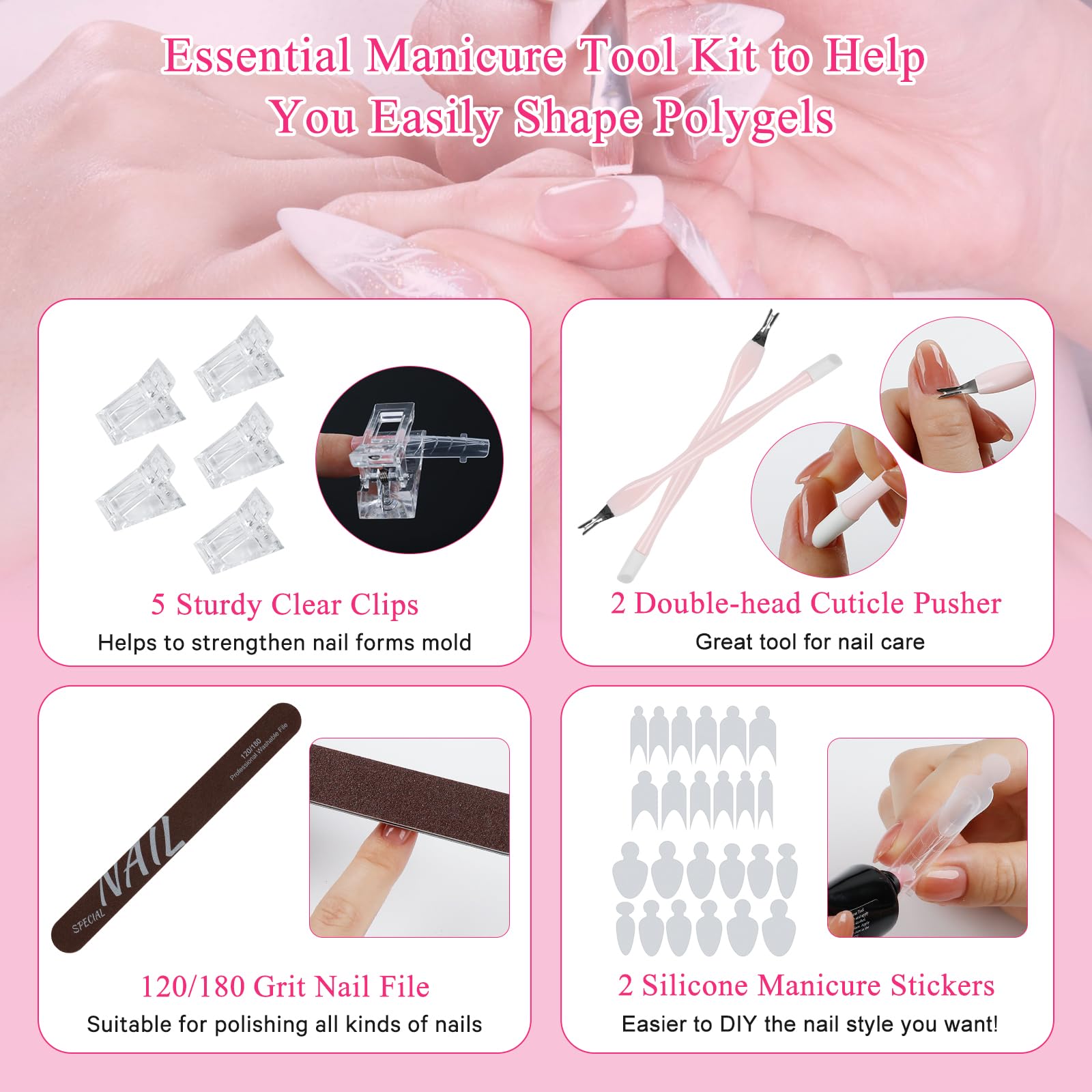 Yingjee dual-ended nail brush and spatula detail