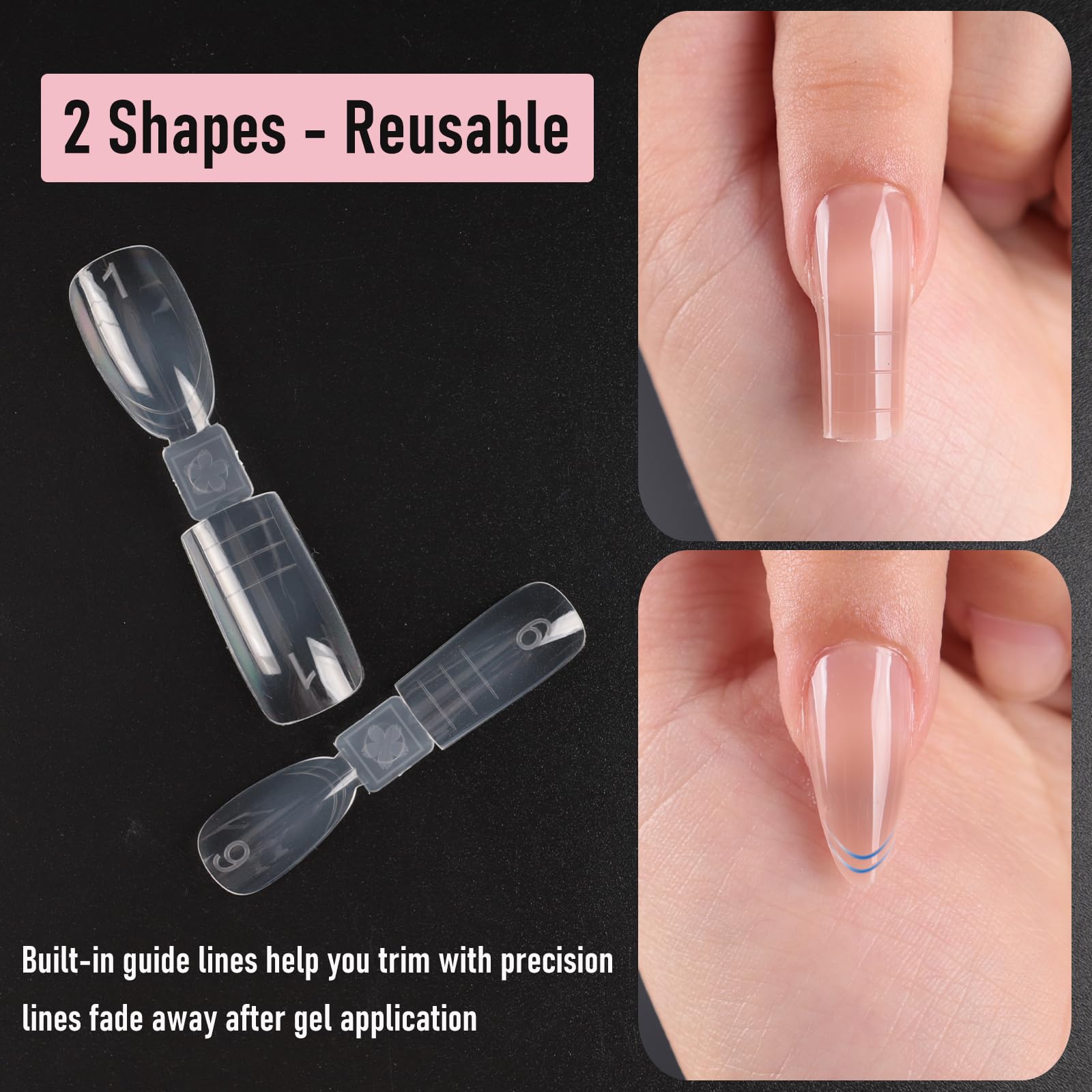 Square shape nail forms from Wellquinn mold kit