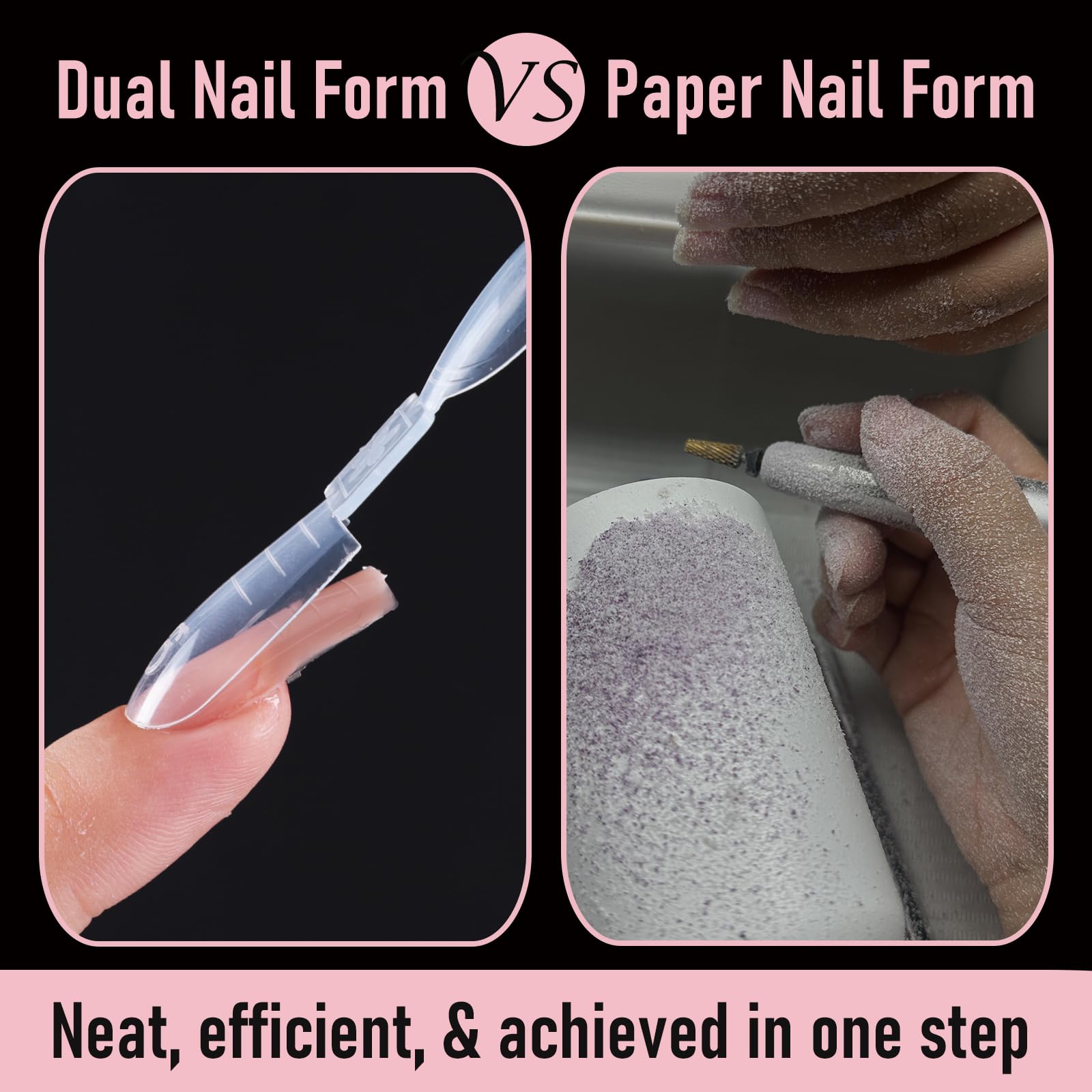 Almond shape nail forms from Wellquinn mold kit