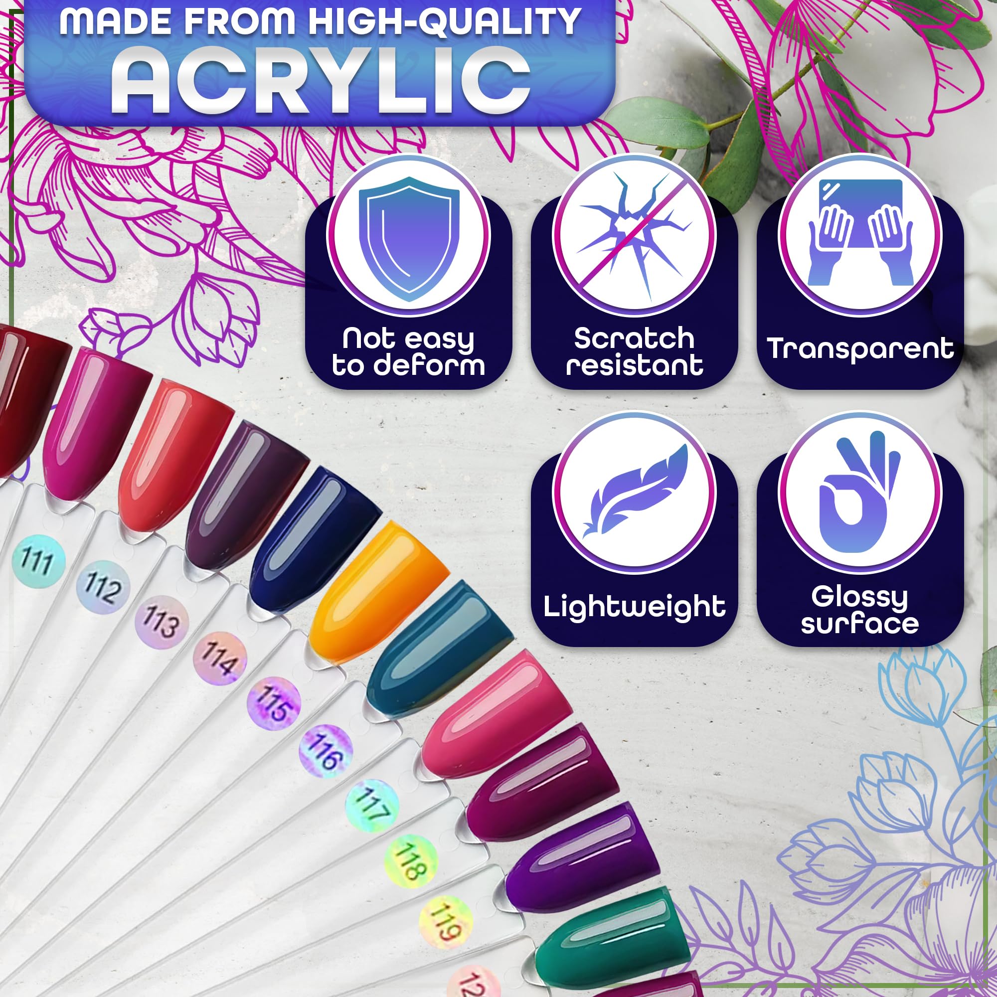 Clear stiletto nail tips for salon color practice