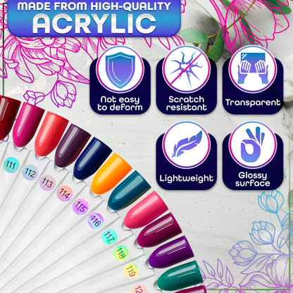 Clear stiletto nail tips for salon color practice