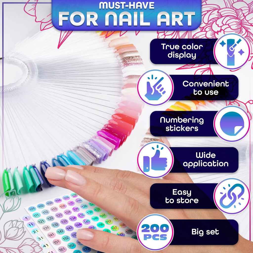 Novsix acrylic nail art practice sticks fanned out