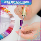 Novsix transparent nail swatch sticks bundle