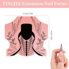 Yingjee 100 pieces nail extension guides stack