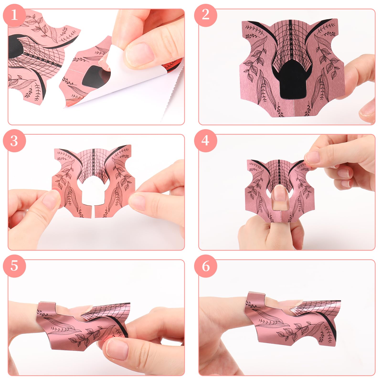 Grid scale detail on YINGJEE nail art extension forms
