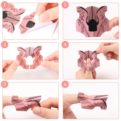 Grid scale detail on YINGJEE nail art extension forms