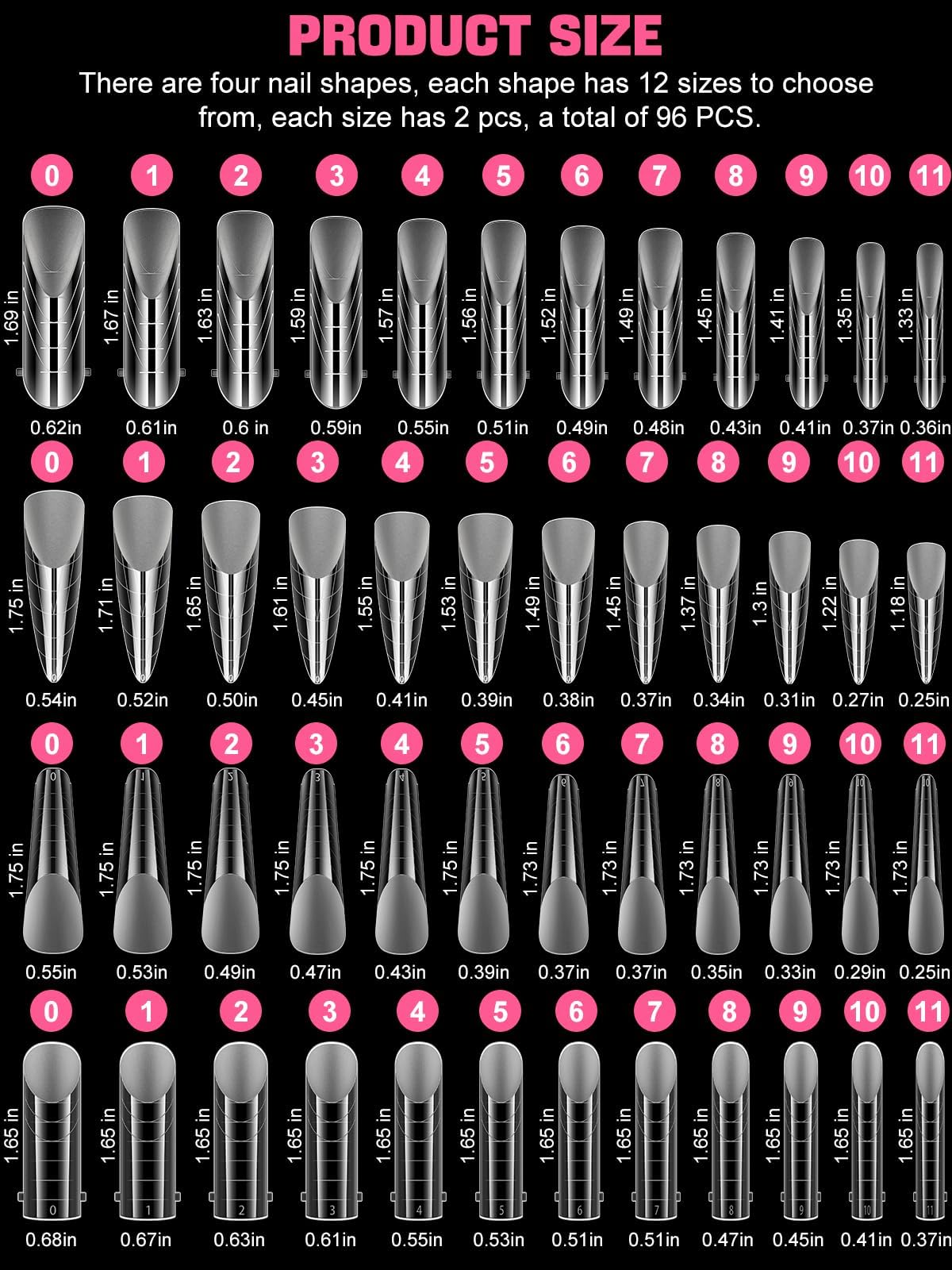 Close up of Ebanku reusable silicone French tip stickers for dual forms