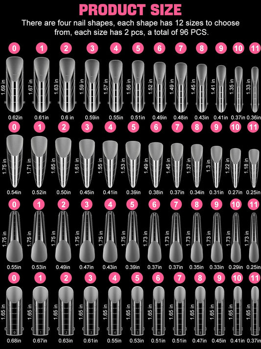 Close up of Ebanku reusable silicone French tip stickers for dual forms