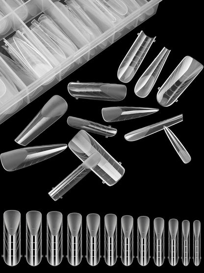 Ebanku nail art tools showing transparent silicone stencils for poly gel
