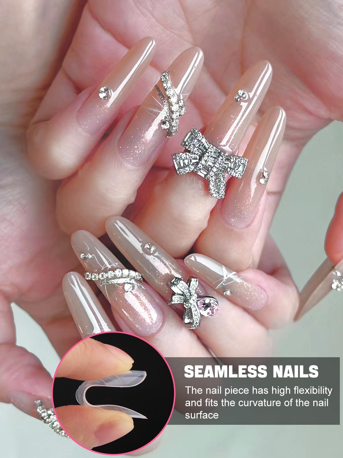 Application example of Ebanku French nail forms with dual nail molds