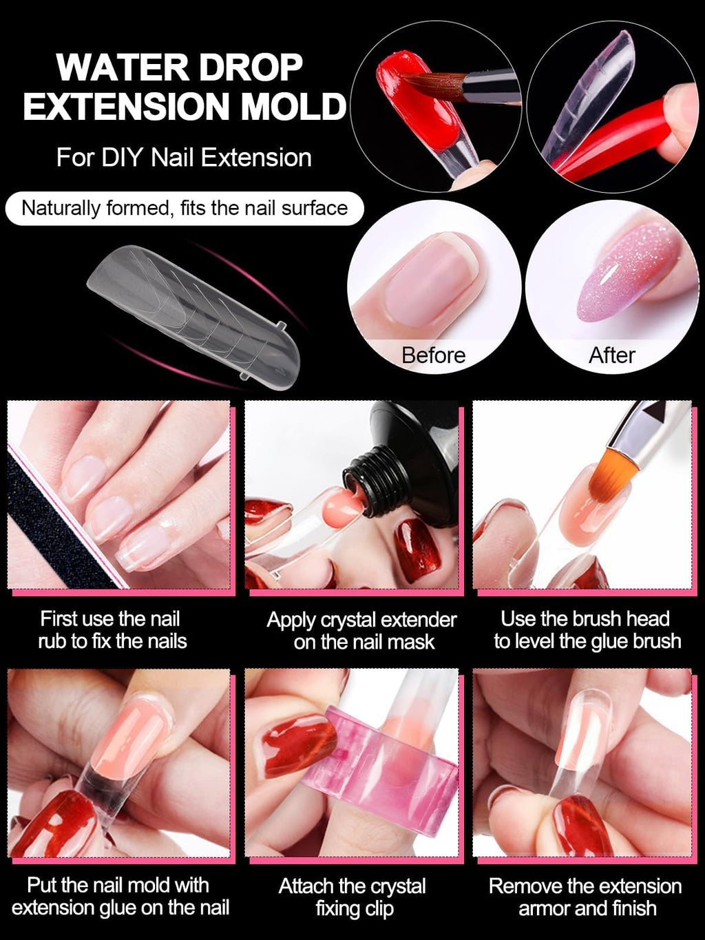 Complete Ebanku nail art accessories kit displayed together