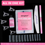 Reusable dual nail forms in 12 different sizes laid out