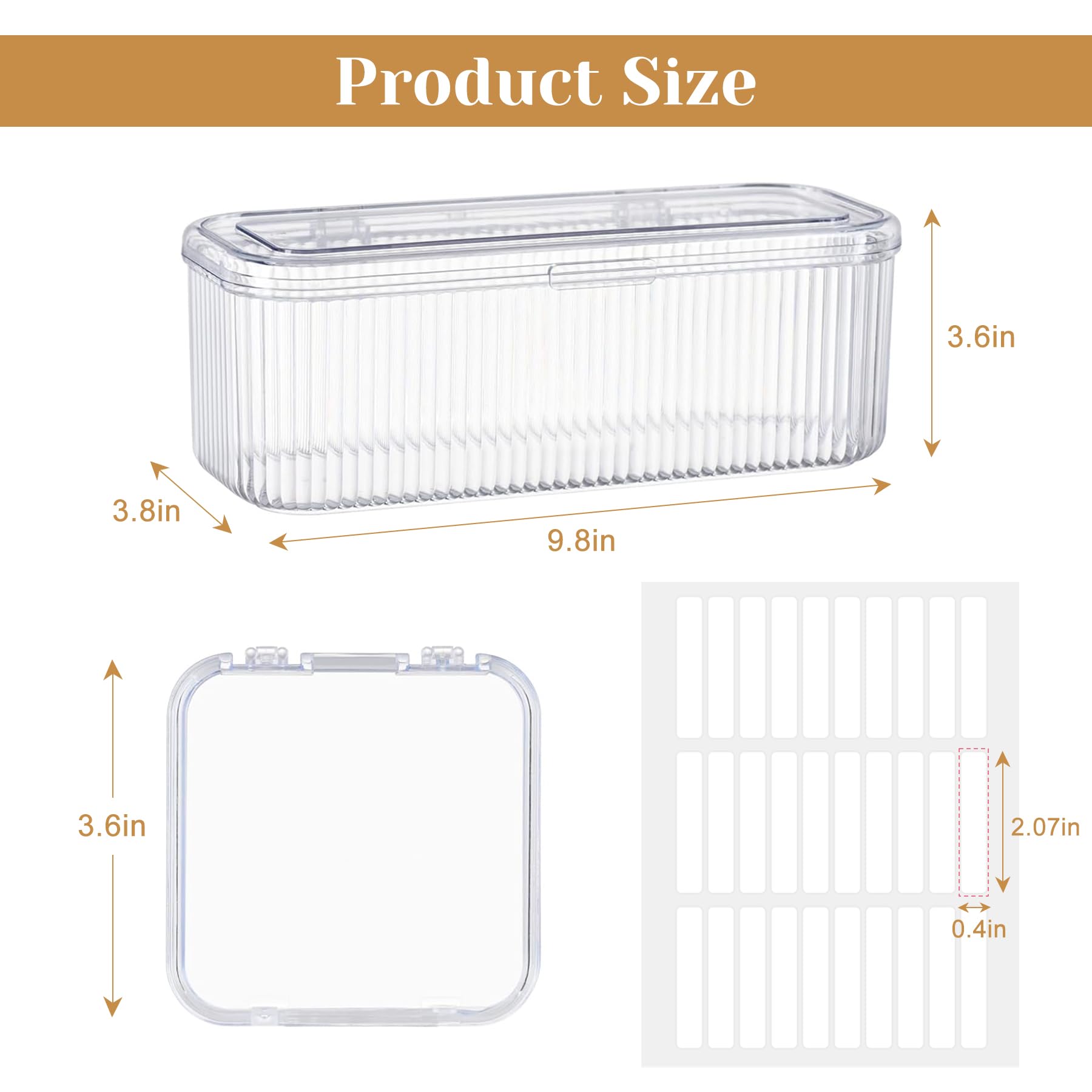 Close up of clear individual press on nail storage sleeves
