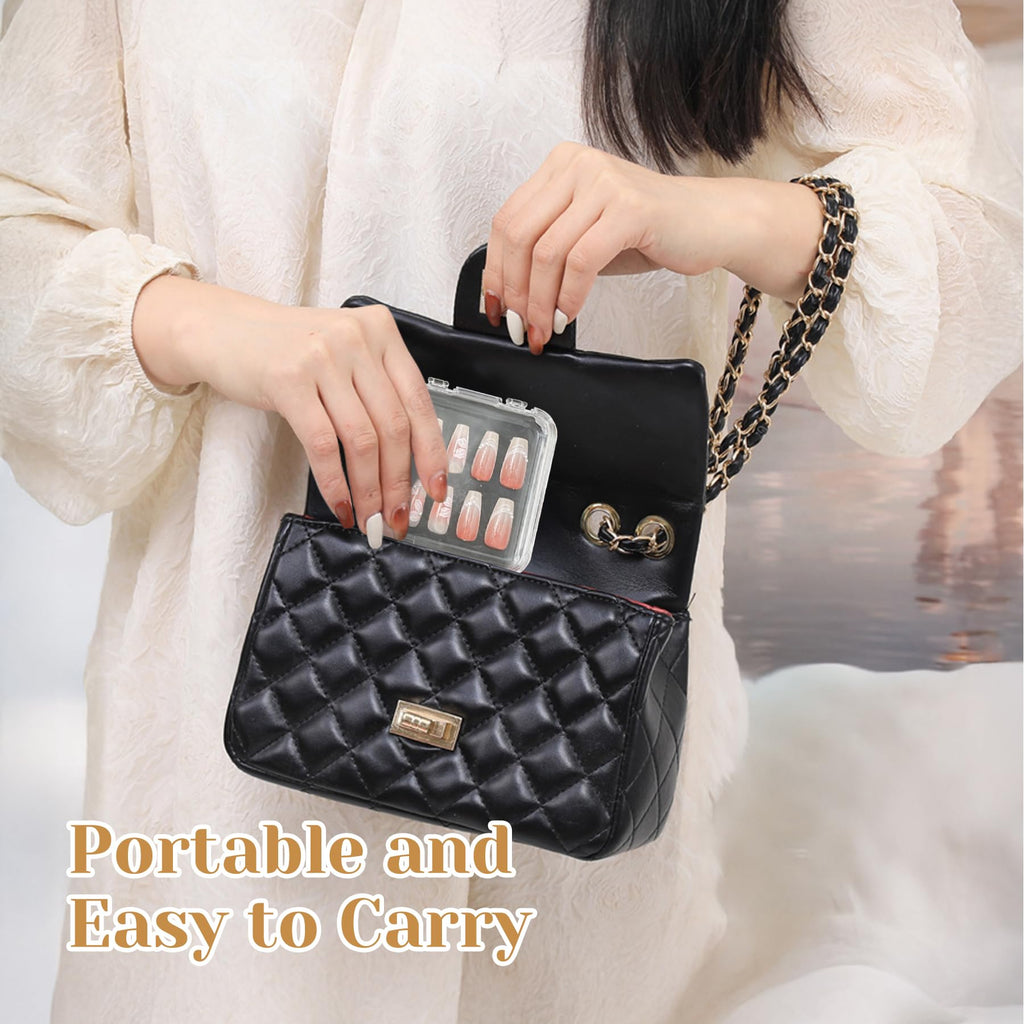 Conbola fake nail organizer set packed for travel and salon use