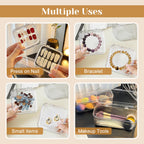 Conbola transparent nail art display box showing secure snap lids