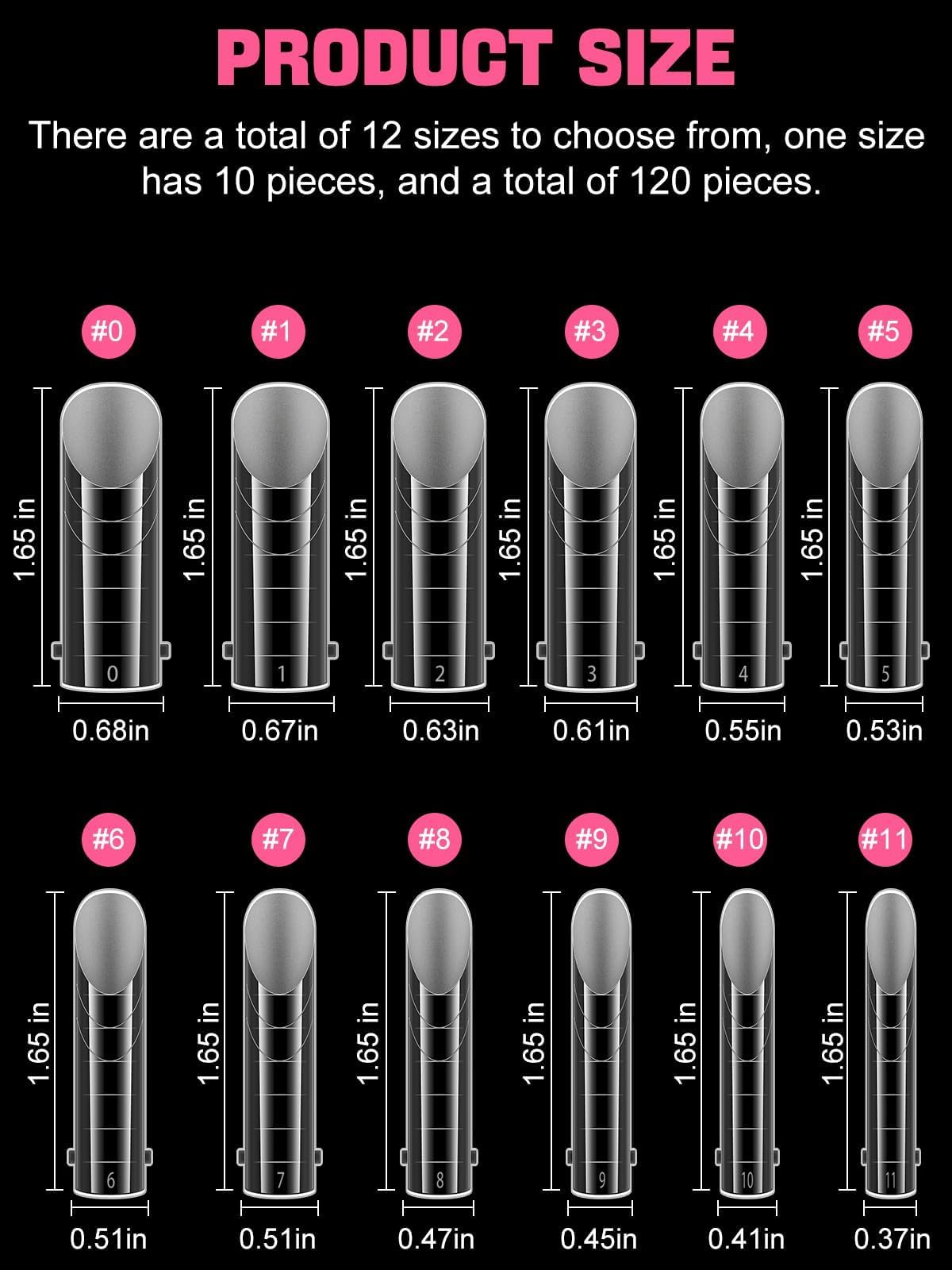 High quality flexible poly gel nail forms for extensions