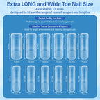 Demonstration of polygel applied inside clear toenail mold