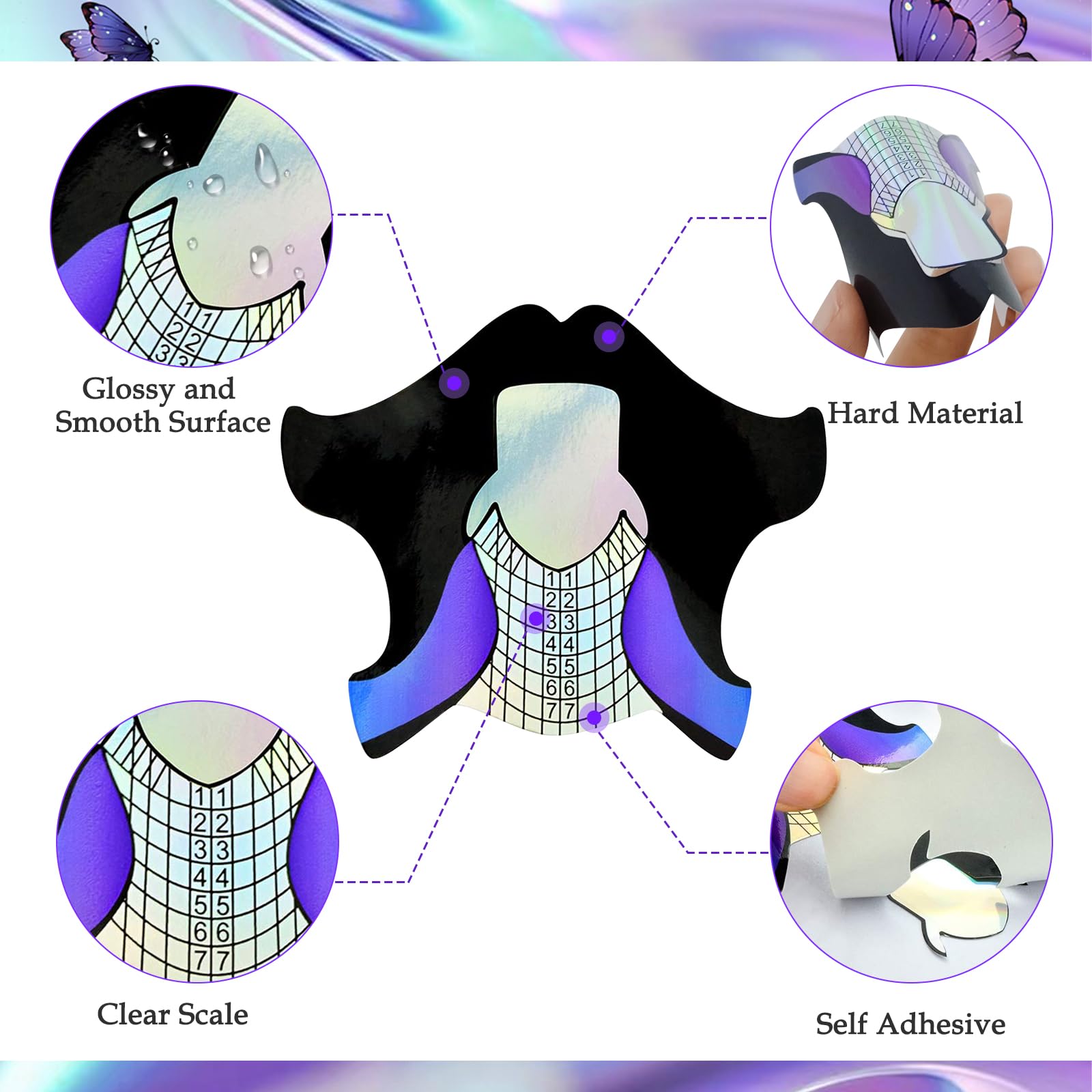 Applying Honey Joy nail form under natural nail tip